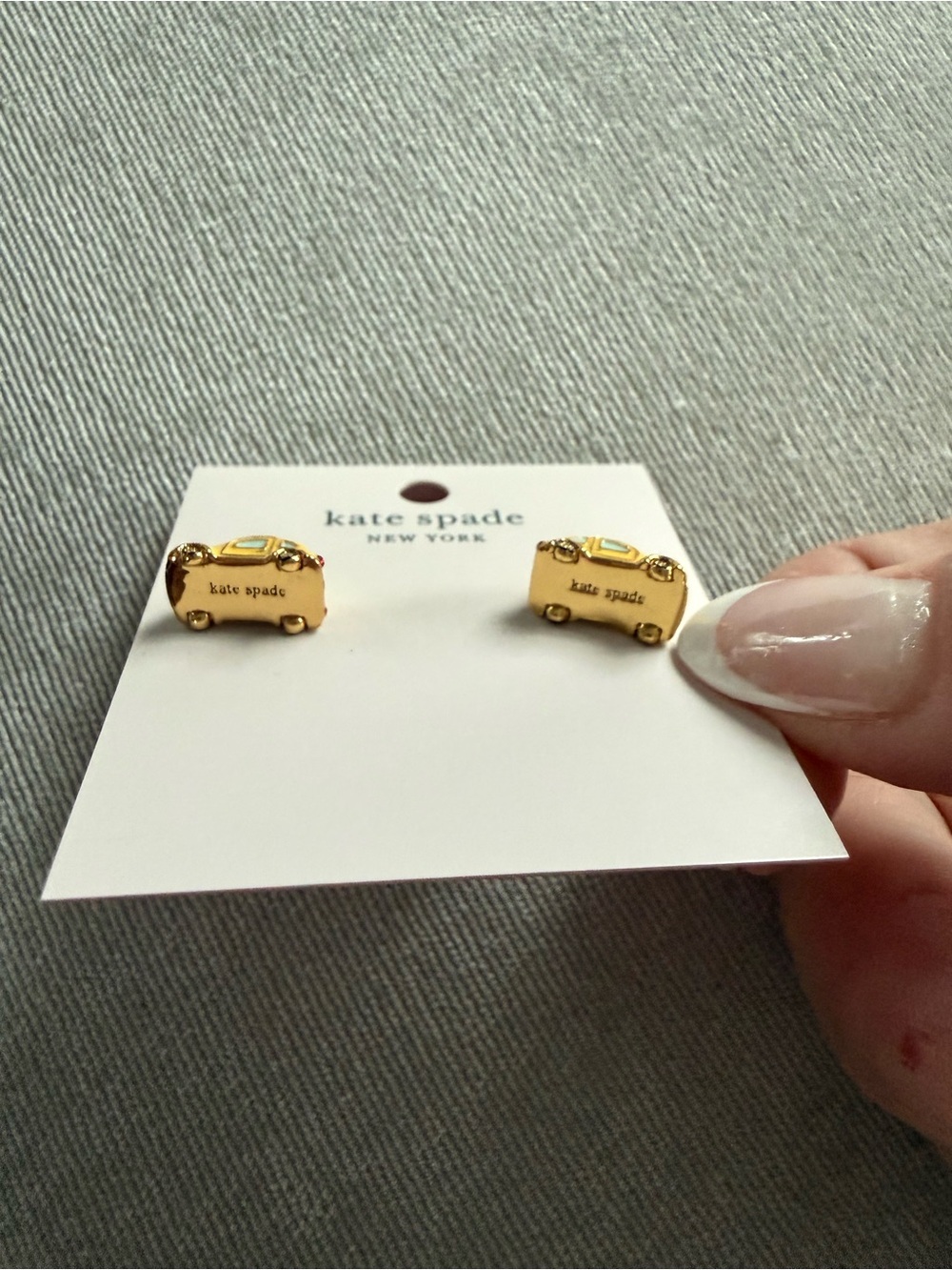 kate spadee New York Yellow Car Stud Earrings - Picture 4 of 5